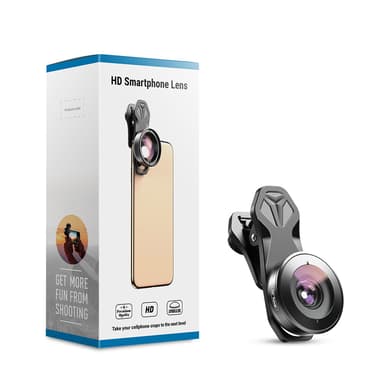 195 graders fisheye-objektiv til mobiltelefon