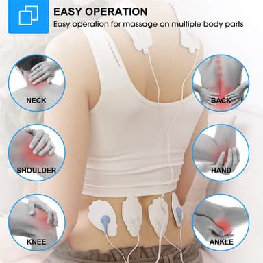 TENS maskin muskelstimulator 16 massasjemoduser Hvit