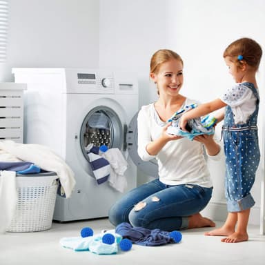 INF 3-Pack PVC gjenbrukbare vasketøyballer for vaskemaskin - reduser rynker Hvit
