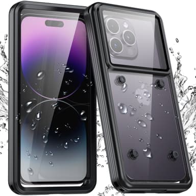 Vanntett deksel til iPhone Huawei Samsung Xiaomi Sort