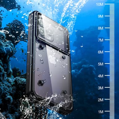 Vanntett deksel til iPhone Huawei Samsung Xiaomi Sort