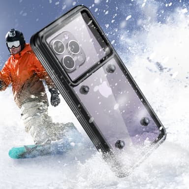 Vanntett deksel til iPhone Huawei Samsung Xiaomi Sort