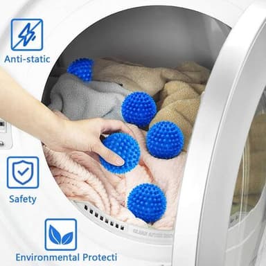 INF 3-Pack PVC gjenbrukbare vasketøyballer for vaskemaskin - reduser rynker Hvit