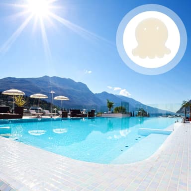 16-pack oljeabsorberande svamp för pool Hvit