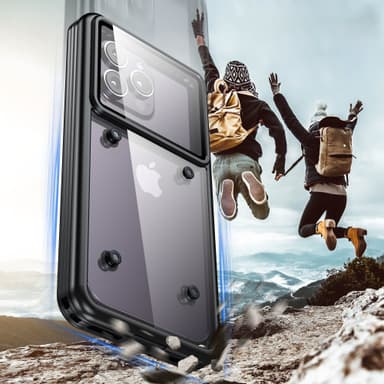 Vanntett deksel til iPhone Huawei Samsung Xiaomi Sort