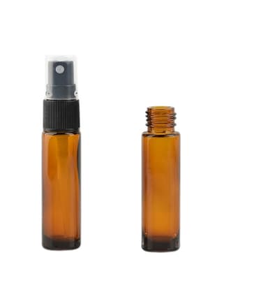 Mini påfyllbar parfym sprayflaska glasflaska 5 ml 2-pack Brun
