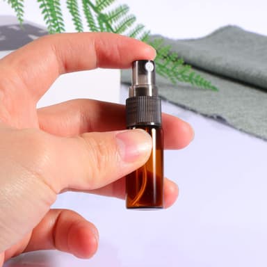 Mini påfyllbar parfym sprayflaska glasflaska 5 ml 2-pack Brun