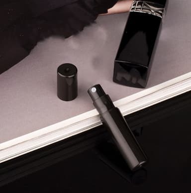 Mini etterfyllbar parfyme sprayflaske glassflaske 5 ml 5-pakning Sort
