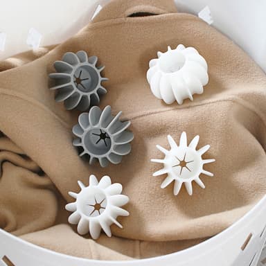 Anti-lindning tvättmaskin boll torktumlare boll återanvändbar 3-pack Grå