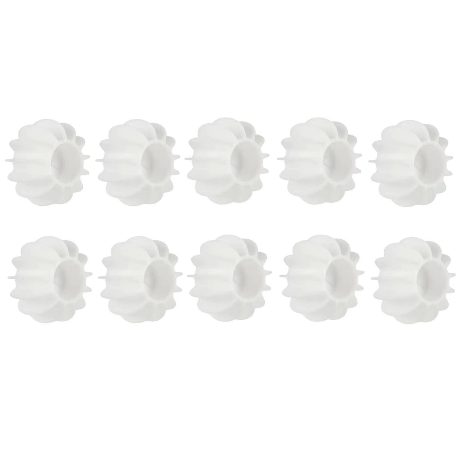 Anti-opptrekk vaskemaskin ball tørketrommel gjenbrukbar 10-pakning Hvit