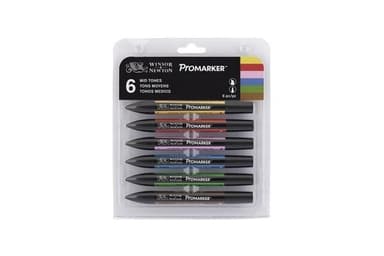 Winsor Promarker 6st, Mid Tones