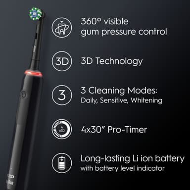 Oral-B Pro 3 elektrisk tannbørste (sort)