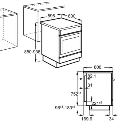 Electrolux komfyr EKI6752AOX
