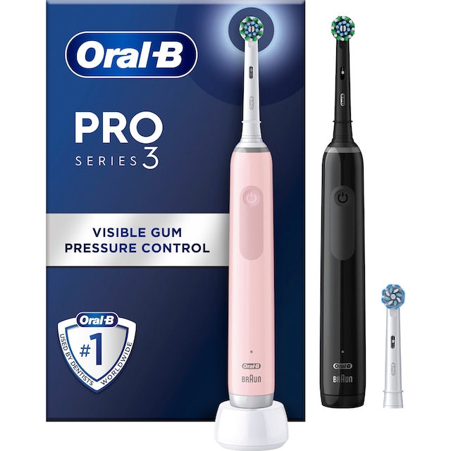 Oral-B Pro3 3900N elektrisk tannbørste 760277 (sort/rosa)