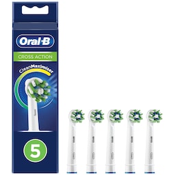 Oral-B Cross Action tannbørstehoder 321217 (5-pakning, hvit)