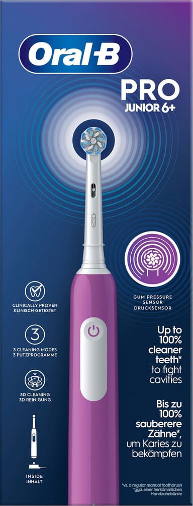 Oral-B Pro 1 Junior 6+ elektrisk tannbørste for barn 742891 (lilla)