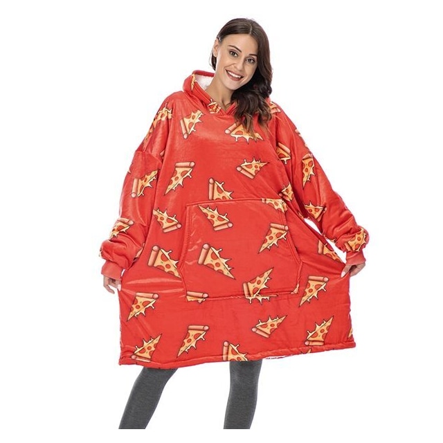 Filt hoodie Oversized - Pizza