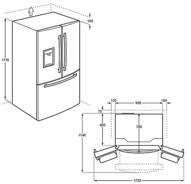 Electrolux French Door sidebyside kombiskap EN6086JOX Elkjøp