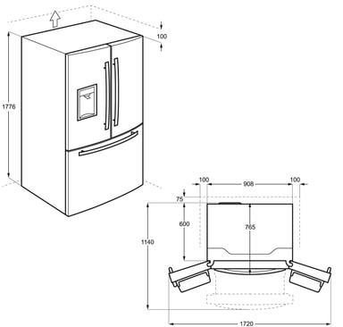 Electrolux French Door sidebyside kombiskap EN6086JOX Elkjøp