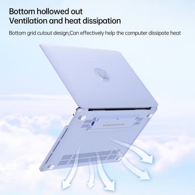 Nettbrettetui nettbrettdeksel med varmeavledning usynlig stativ PC Sort iPad Air M2 A2681 13.6 inch