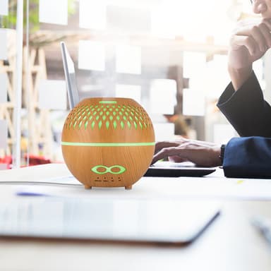 Luftfukter Aroma diffuser 400 ml 7 LED farge lys Sort