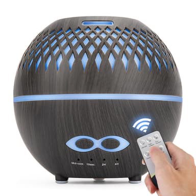 Luftfukter Aroma diffuser 400 ml 7 LED farge lys Sort