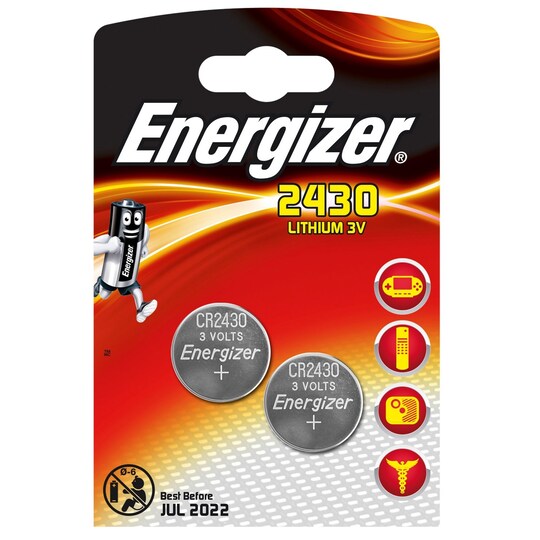 Energizer CR2430 Lithium Batterier (2 pakk)