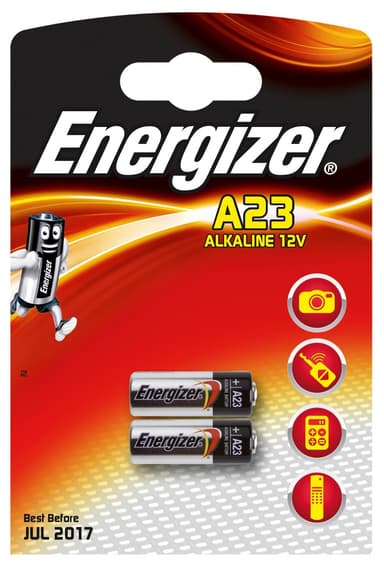 Energizer A23E23A alkalisk batteri 2 pakning Batterier Batteri | UngEnergi