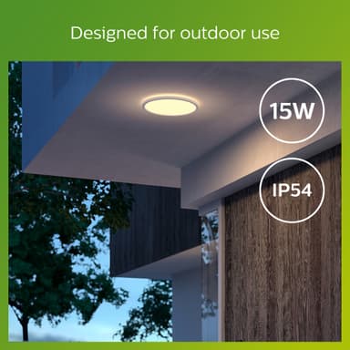 Philips SuperSlim utendørs taklampe 15W