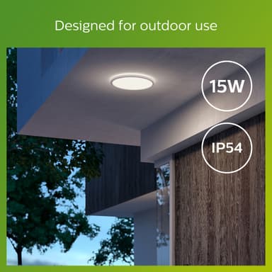 Philips SuperSlim utendørs taklampe 15W
