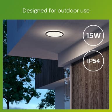 Philips SuperSlim utendørs taklampe 15W