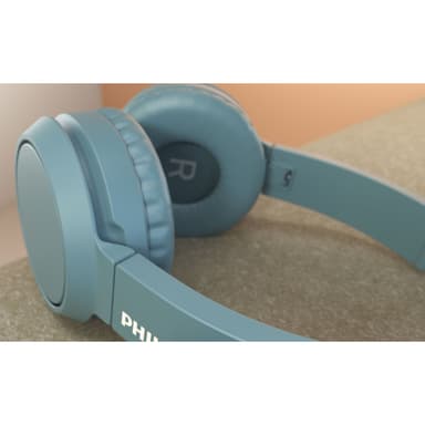 On-ear Bluetooth-hodetelefoner blå