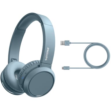 On-ear Bluetooth-hodetelefoner blå