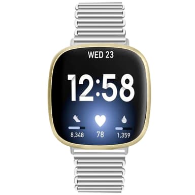 Klockarmband i rostfritt stål Sølv Fitbit Versa 3 / Versa 4 / Sense 2