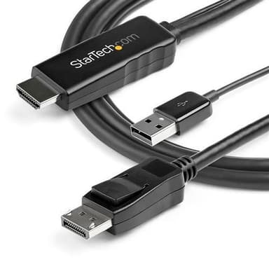 StarTech.com 2 m HDMI till DisplayPort-kabel - 4K 30 Hz, 2 m, HDMI Typ A (standa