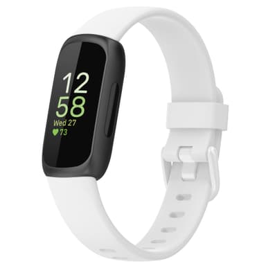 Klockband i silikon Hvit L Fitbit inspire 3