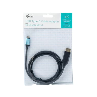 i-tec C31CBLDP60HZ, 1,5 m, USB Type-C, DisplayPort, Hankoppling, Hankoppling, 38