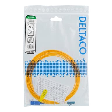 deltaco OS1/2 Fiber cable, LC - SC, 9/125, singlemode, LSZH, 5m