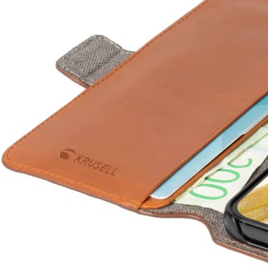 Skinntelefonlommebok Galaxy S22 Cognac