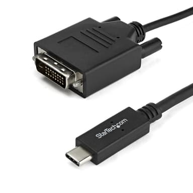 StarTech.com 2 m USB-C till DVI-kabel - 1920 x 1200 - Svart, 2 m, USB Type-C, DV