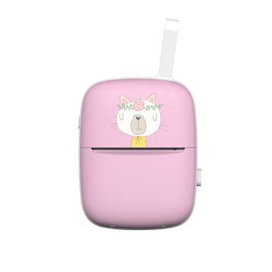 Trådløs Bluetooth mini termisk skriver for journal, notater, memo, bilde Rosa