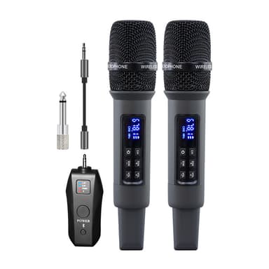 2-pak trådløs mikrofon Bluetooth-reverb med Android-portkabel Flerfarget