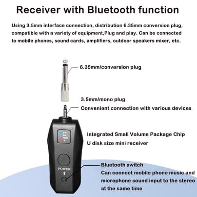 2-pak trådløs mikrofon Bluetooth-reverb med Android-portkabel Flerfarget