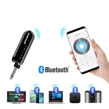 2-pakke trådløs mikrofon Bluetooth-reverb med Android-portkabel 3,5 mm plugg Flerfarget