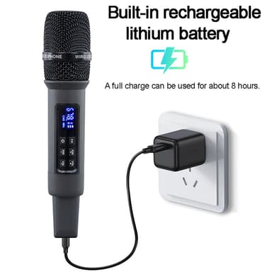 2-pak trådløs mikrofon Bluetooth-reverb med Android-portkabel Flerfarget