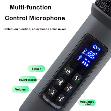 2-pak trådløs mikrofon Bluetooth-reverb med Android-portkabel Flerfarget
