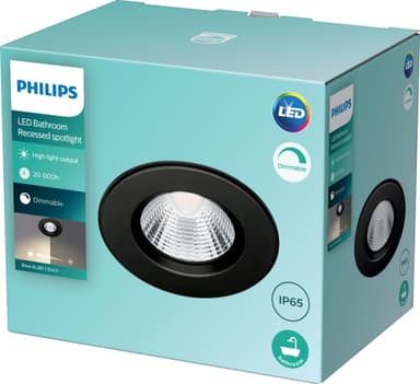 Philips Dive Ceiling spotlys 5,5W (sort)
