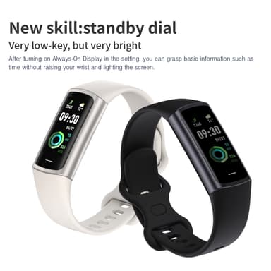 Smart klocka med puls, sömnmonitor, stegräknare IP67 Sort