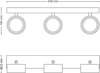 Philips Bracia spotlys 16,5 W