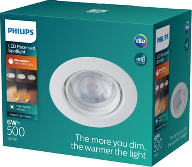 Philips Impala Ceiling spotlys 6W 1-pakning (hvit)
